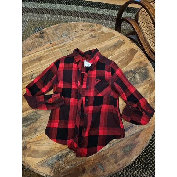 Abercrombie & Fitch Buffalo Plaid Womens Button Up Medium - Picture 1 of 5